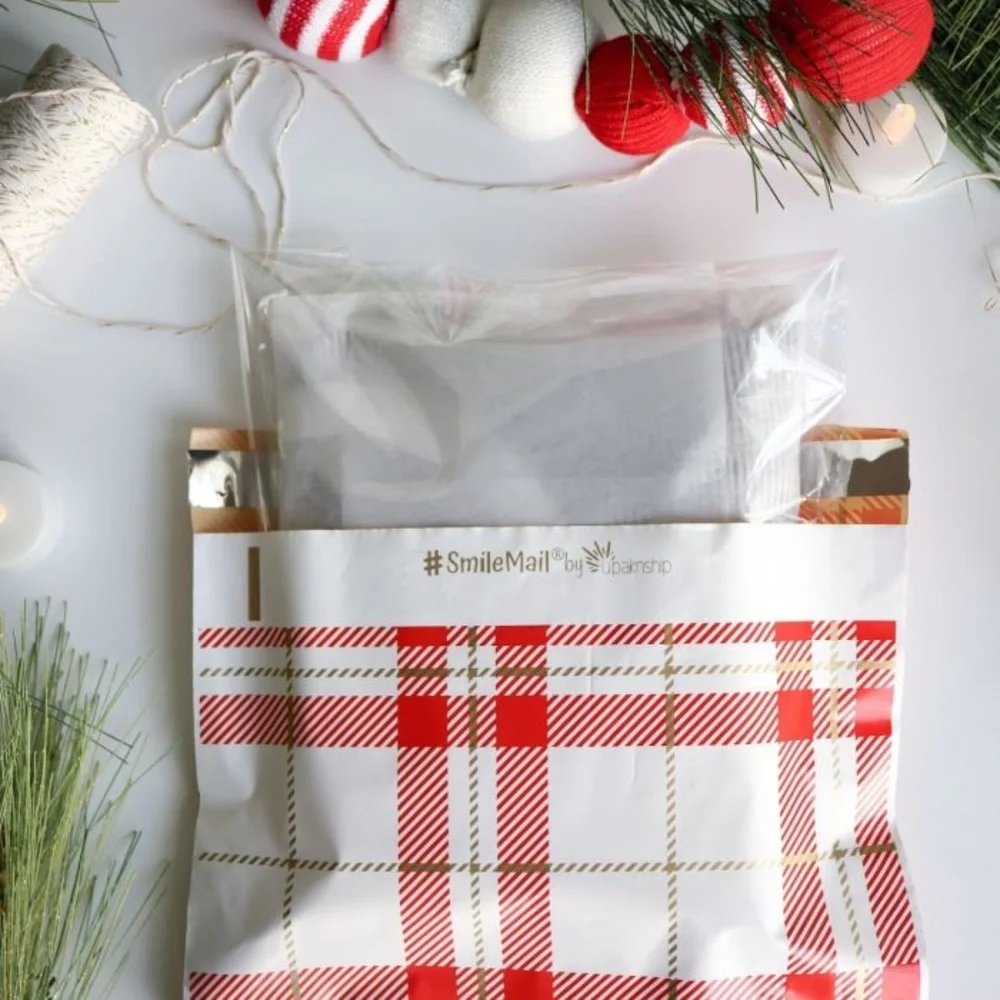 Christmas Plaid 6x9 Poly Mailer Pack of 50